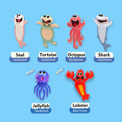 cartoon-sea-animal-bookmarks-pvc-3d-octopus-lobster-design