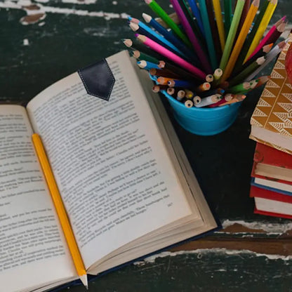 Magnetic Leather Bookmark