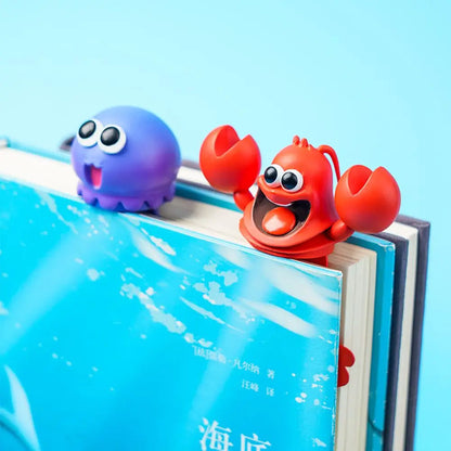 cartoon-sea-animal-bookmarks-pvc-3d-octopus-lobster-design