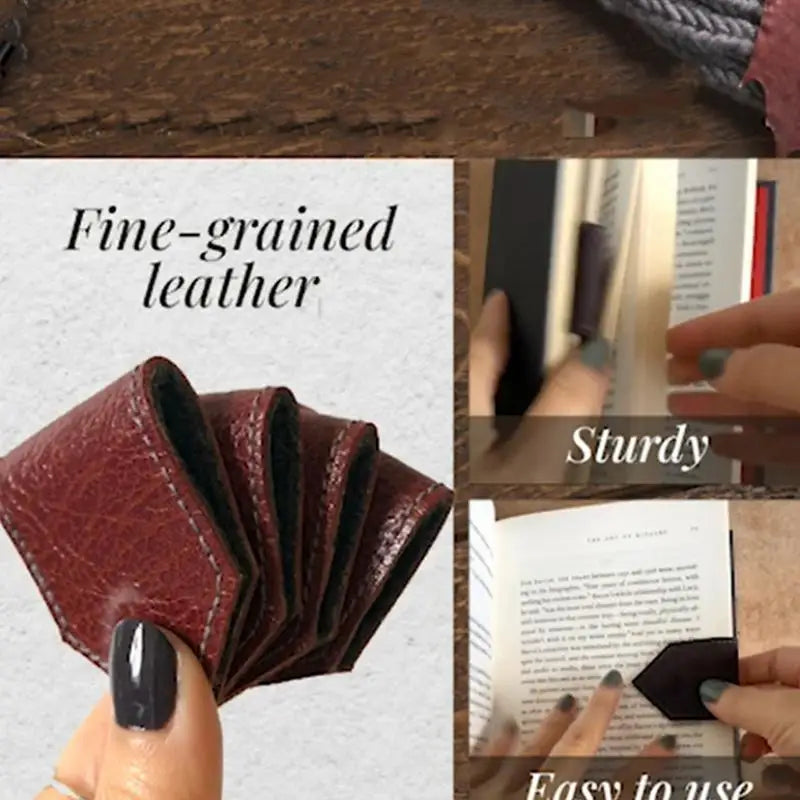 Magnetic Leather Bookmark